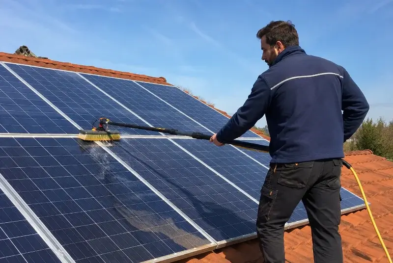 Nettoyage et entretien de panneaux solaires à Valherbasse